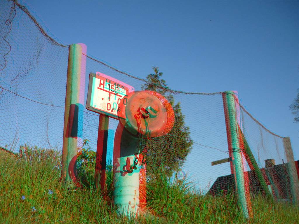 Anaglyphe: Hydrant